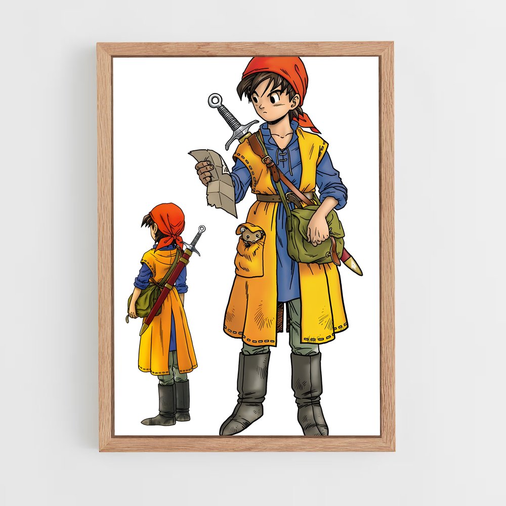 Poster Aventure Sous la Pluie – affiche Dragon quest (vue 4)